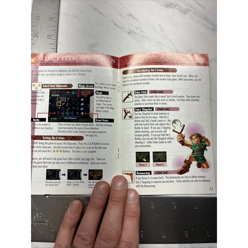Nintendo 64 N64 The Legend of Zelda: Ocarina of Time Manual Booklet Only